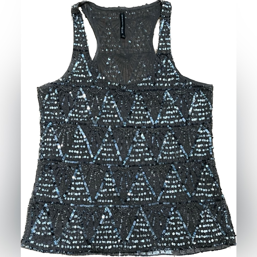 W118 by Walter Baker | Beaded Sequin Tank Top
